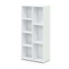 Reversible 7-Cube Open Shelf Bookcase in White