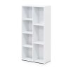 Reversible 7-Cube Open Shelf Bookcase in White