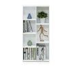 Reversible 7-Cube Open Shelf Bookcase in White
