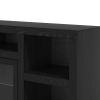 Bridgevine Home Skyline 85 inch TV Stand Console for TVs up to 95 inches, No Assembly Required, Mocha Finish