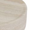 35.43'' Faux MARS Pattern Coffee Tables for Living Room Round Tea Faux Travertine Textured table for Living Room, No Need Assembly.