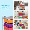 15 Drawers Opaque Rolling Storage Cart Multicolor Drawers Home