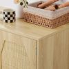 Kitchen storage cabinets with rattan decorative doors, buffets, wine cabinets, dining rooms, hallways, cabinet console tables, Natural, 31.5''W X 15.8
