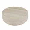 35.43'' Faux MARS Pattern Coffee Tables for Living Room Round Tea Faux Travertine Textured table for Living Room, No Need Assembly.
