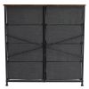 4-Tier Wide Drawer Dresser, Storage Unit with 8 Easy Pull Fabric Drawers and Metal Frame, Wooden Tabletop for Closets, Nursery, Dorm Room, Hallway,Gra