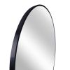 Black 30 IN Metal Round mirror