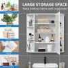 Multipurpose Wall Bathroom Storage Medicine Cabinet Mirror; White