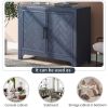 40'' Modern Console Table Sofa Table with 2 Shelves and Adjustable Accent Storage Cabinet for Living Room