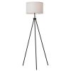 58" Black Metal Tripod Floor Lamp, Modern, Young Adult Dorms and Adult Home Office Use.