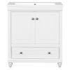 30" Bathroom Vanity with Sink;  Combo;  Cabinet with Doors and Drawer;  Solid Frame and MDF Board;  White