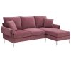 [VIDEO provided] [New]84 " Convertible Sectional Sofa, Modern Chenille L-Shaped Sofa Couch with Reversible Chaise Lounge, Fit for Living Room, Apartme
