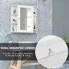 Multipurpose Wall Bathroom Storage Medicine Cabinet Mirror; White