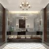48x30inch Wall Mounted Bevel Wall Mirror For Bathroom Silver Metal Frame Decorative Rectangular Home Decor Corner Hangs Farmhouse Mirror(Horizontal &