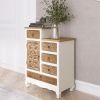 Wooden Cabinet with 5 Drawers and 1 Door;  Retro Accent Storage Cabinet for Entryway;  Living Room