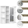 Multipurpose Wall Bathroom Storage Medicine Cabinet Mirror; White