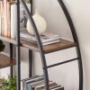 New Innovation Living Room Furniture Book Shelf Round 5-Tier Metal Plant Stand bookcase storage rack Terrace Garden Balcony Display Stand