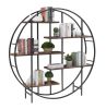 New Innovation Living Room Furniture Book Shelf Round 5-Tier Metal Plant Stand bookcase storage rack Terrace Garden Balcony Display Stand