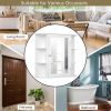 Multipurpose Wall Bathroom Storage Medicine Cabinet Mirror; White