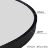 Black 24 IN Metal Round mirror