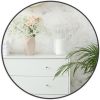 Black 24 IN Metal Round mirror