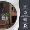 Black 24 IN Metal Round mirror