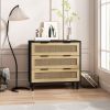 31.50"3-Drawers Rattan Storage Cabinet Rattan Drawer,for Bedroom,Living Room,Dining Room,Hallways