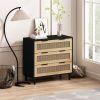 31.50"3-Drawers Rattan Storage Cabinet Rattan Drawer,for Bedroom,Living Room,Dining Room,Hallways