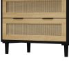 31.50"3-Drawers Rattan Storage Cabinet Rattan Drawer,for Bedroom,Living Room,Dining Room,Hallways